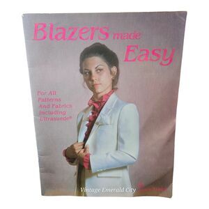 Vtg Blazers Made Easy by Janet Stahl How-to Booklet Home Sewing 1987 Patterns